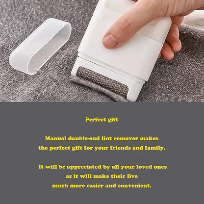 Manual Double-end Lint Remover, Portable Clothes Hair Ball Trimmer, Mini