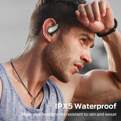 Monster Open Ear AC360, Wireless Bluetooth Rotary Earphone, with Lanyard, Upgraded Bluetooth 6.0, Touch Control, 24h Long Battery Life, IPX5 Waterproof,Long-Lasting Wear Without Fatigue（Black）