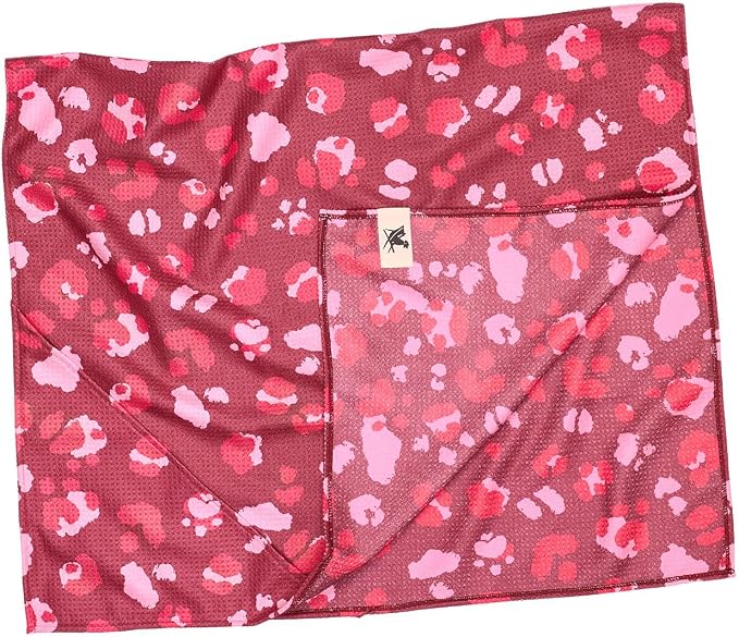 Dock & Bay Pet Towel - Super Absorbent & Quick Drying Dog Towels with Bag - 100% Recycled - Pink Paws, Large (120x70cm, 47x27)