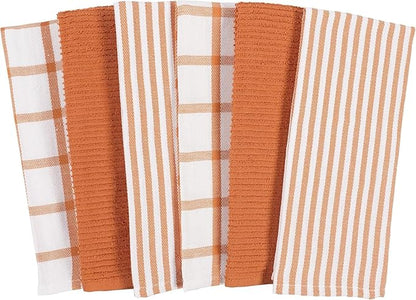 KAF Home Premium Kitchen Towels, Large 100% Cotton, Flat & Terry Absorbent Dish