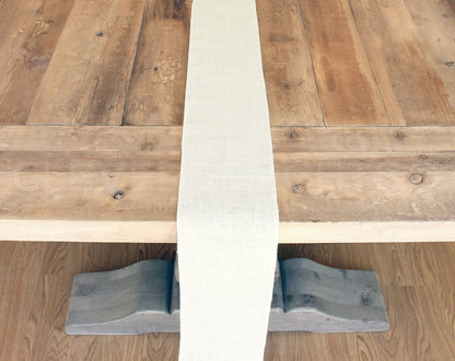 CleverDelights 6" Ivory Burlap Roll - Finished Edges - 10 Yards - Jute Burlap Fabric