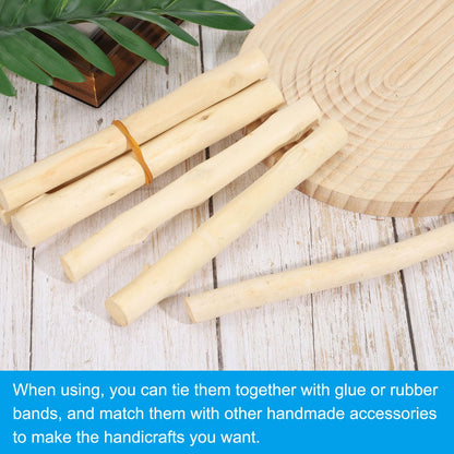 PATIKIL 6 Pcs 30cm Wood Log Sticks, Natural Wood Craft Sticks, Dried Wood Sticks Wooden Branches for DIY Crafts Accessory Decor Photo Props, White