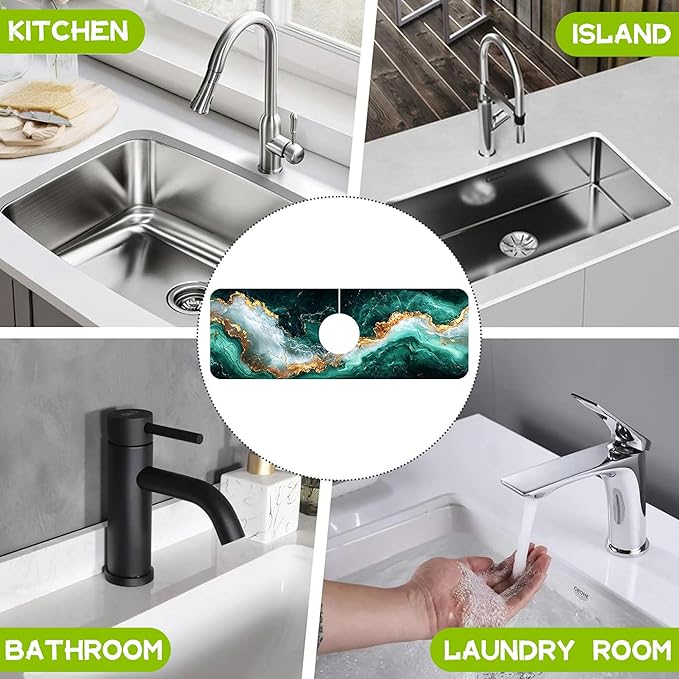 Kitchen Sink Splash Guard Faucet Mat Super Absorbent Fast Drying Mat Guard
