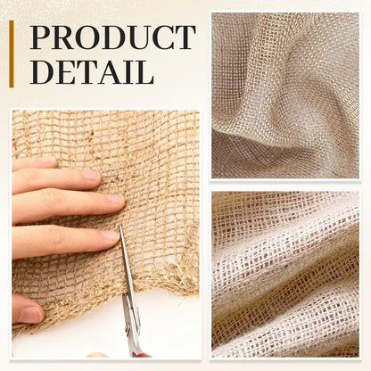 Himake 40" x 40 feet Burlap Fabric Roll, Burlap Tree Wrap, Natural Jute Garden Fabric for Outdoor Plant Cover, Weed Barrier Cloth, Landscaping, DIY Crafts, Gardening & Rustic Christmas Party Decor