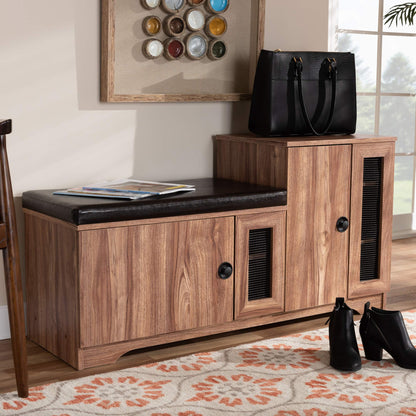 Baxton Studio Benches, One Size, Dark Brown/Oak