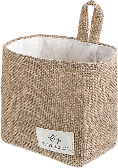 Small Cotton and Linen Hanging Storage Basket