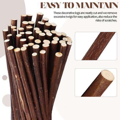 Tofficu 50 Pcs 11.81 Inch Natural Wood Sticks Dried Branches for Crafts DIY Wood Twigs for Floral Arrangements Wedding Centerpieces Rustic Home Decoration