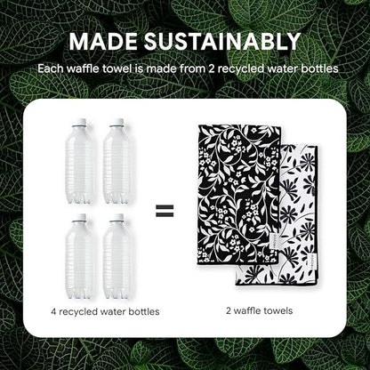 RECYCO Waffle Kitchen Towel Set of 2