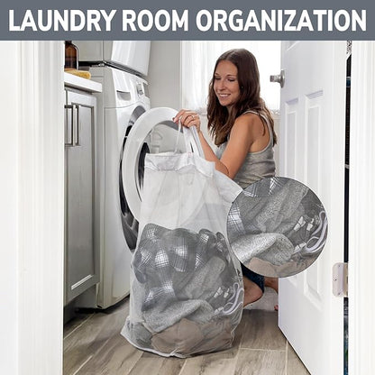 Goodpick Laundry Basket with Wheels, 75L Laundry Hamper