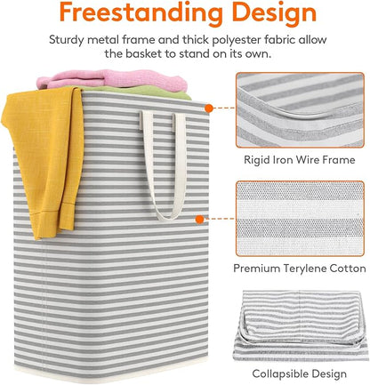 Lifewit 2 Pack Laundry Hamper Large Collapsible Laundry Baskets, Freestanding