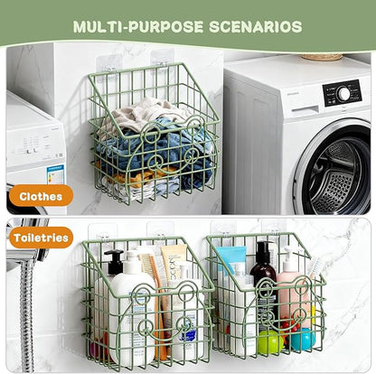 2 PackBath Toy Organizer, Wall Mounted Shower Storage Basket