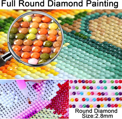 Clendo 12 Pack Diamond Painting Kits for Adults,5D Landscape Diamond Art Kit for Beginners, DIY Paint with Diamonds Round Full Drill Paintings Gem Art for Home Wall Decor Inch12X16