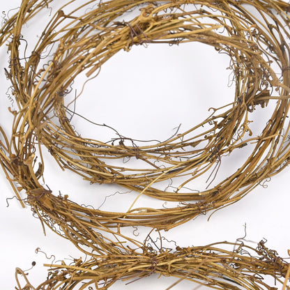 7 Pack Natural Grapevine Garland, 15 Ft Per Roll Total 105 Ft Flexible Bendable Twig Vine Strips for Wreath Making DIY Crafts Home Wedding Christmas Garden Decoration