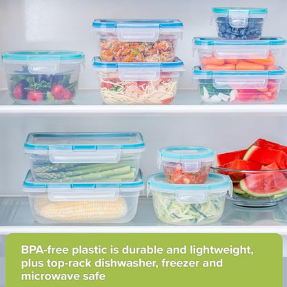 Snapware Plastic Total Solutions Food Storage Containers Set, Airtight &