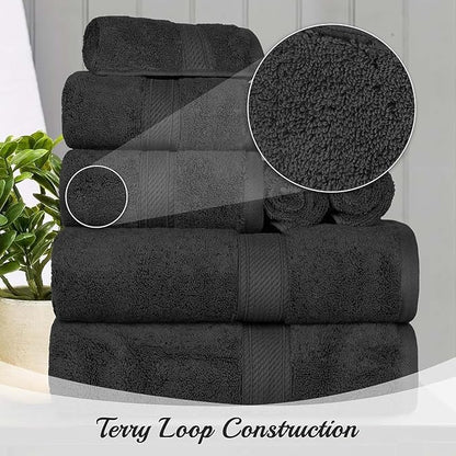 Superior Egyptian Cotton Pile Bath Towel Set of 4, Ultra Soft Luxury Towels