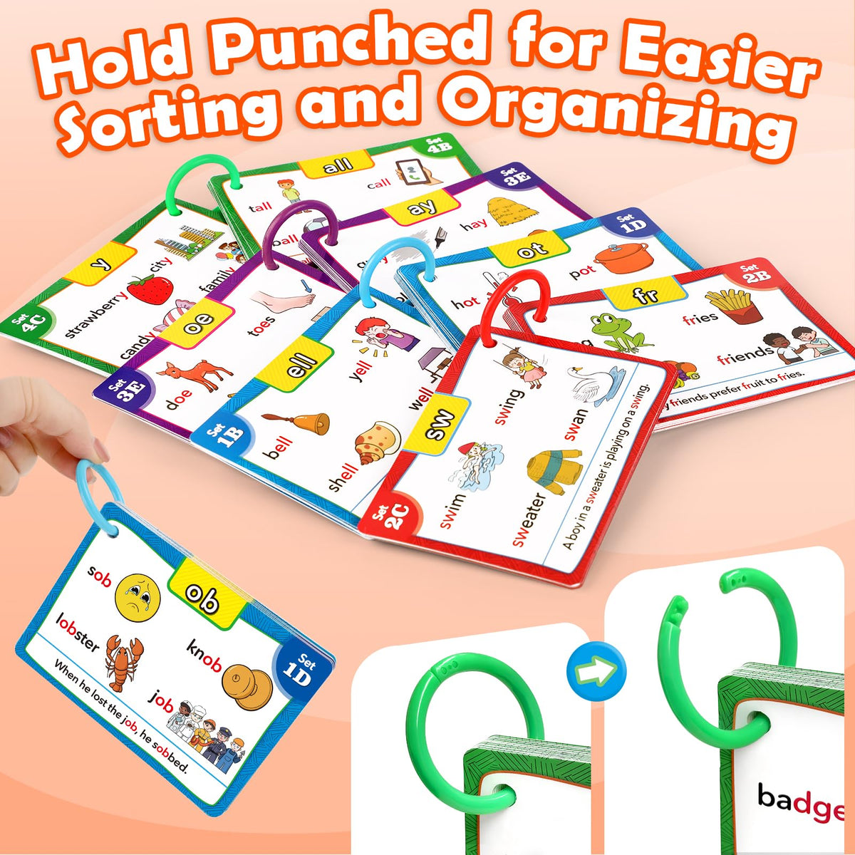Aizweb Sight Words Flash Cards, Phonics Games Learn to Read Spelling Reading Learning Games, Dolch Site Words Digraphs CVC Blends Long Vowel Sounds for Pre-k Kindergarten 1st 2nd 3rd Speech Therapy