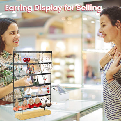 RNTBWD Earring Holder Organizer, Earring Display For Vendors, Earring Holder Organizer For Girls, Women, Earring Organizers and Storage, Jewelry Holder(5 Tiers & 120 holes)