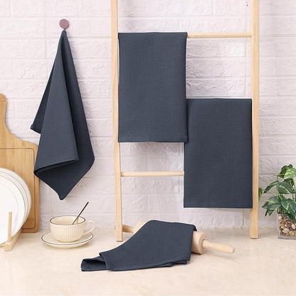 Homaxy 100% Cotton Kitchen Towels and Dishcloths Set