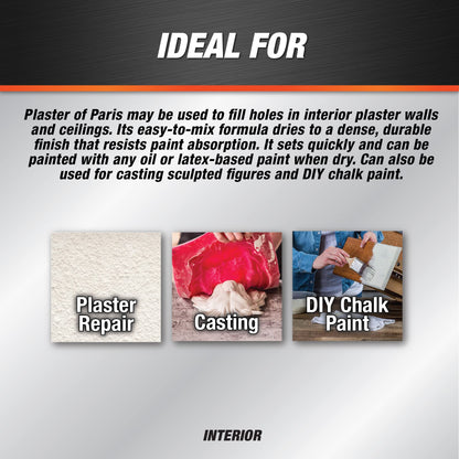 DAP Plaster of Paris (Dry Mix), White, 8 Lb Tub (7079810310)