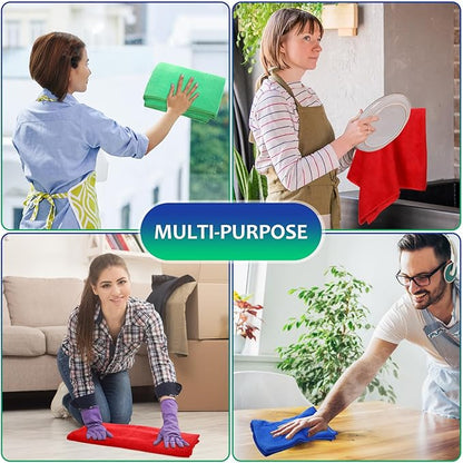 Newwiee 3 Pcs Extra Large Microfiber Cleaning Cloth 30" x 20" Washable Reusable