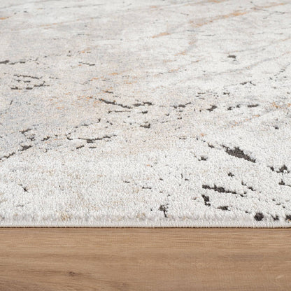 Rugshop Drifted Marble Abstract Area Rug Durable, Kid & Pet Friendly Gray, Ivory, Neutral Tones 5' x 7' Great for Living Rooms, Home Offices, or Breakfast Nooks