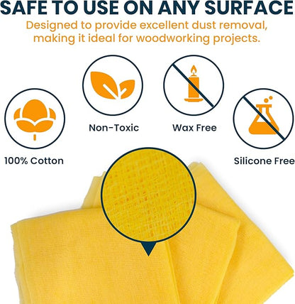 MāKRS 18" x 36" Pro-Tack Tack Cloth, Remove and Trap Dust Particles, 100% Cotton