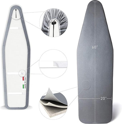 TIVIT Ironing Board Cover 20 x 60 – Made in Italy, Alumitek PRO Heat-Reflective