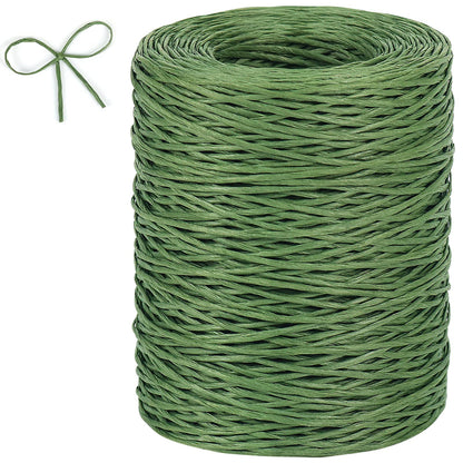 Tenn Well Floral Wire, 656 Feet 2mm Paper Covered Bind Wire for Floral Bouquets, Crowns, Wreath Making, Christmas Ornaments, Garlands, Wedding Decorating, Crafts (Green)