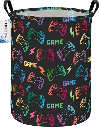 Round Foldable Handle Storage Basket toys Organization Bin Versatile Clothes