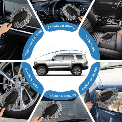 Car Detailing Brush Kit with Detail Brushes, Car Interior Detailing Brushe