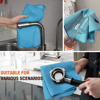 KinHwa Kitchen Washcloths for Dishes Absorbent Microfiber Dish Cloths Quick Dry