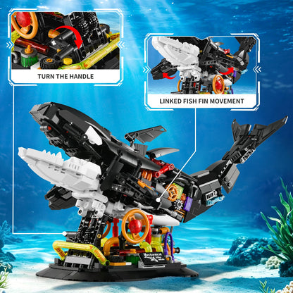 BNG Orca Building Set for Adults,Sea Animal Mechanical Fish Toys,Home Office Decor and Idea Gift for Adults and Boy 14+(1092PCS)