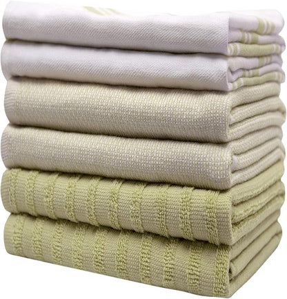 Premium Kitchen Towels | Large Cotton Dish Towels | Flat & Terry Highly