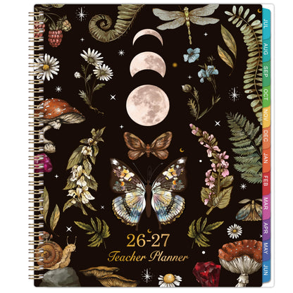 2026-2027 Teacher Planner, Lesson Planner 2026-2027, 8.5" x 11", July 2026 - Jun. 2027, Colorful Monthly Tabs, Inner Pocket