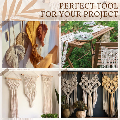 Tandefio 104 Pcs 12x16 Inch Macrame Board and Metal Adjustable Holder with T Pins Clips Macrame Project Supplies Tools Double Sided Grids for Braiding Cording Bracelet Creating