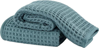 Microfiber Waffle Face Towels, 2 Pieces, Fast Drying, Lint Free 430 GSM