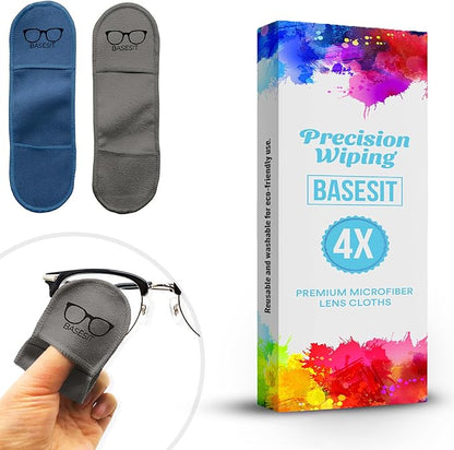 Eyeglass Cleaning Cloth, 4 Pack, Eyeglass Cleaning Wipes, Lens Wipes
