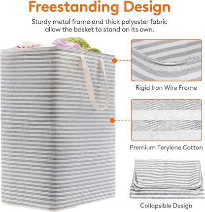 Lifewit 2 Pack Laundry Hamper Large Collapsible Laundry Baskets, Freestanding