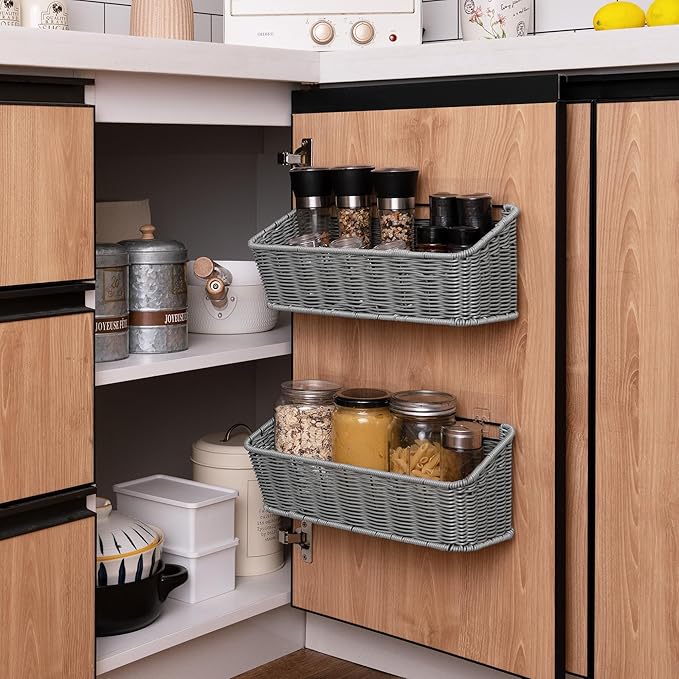 GRANNY SAYS Wicker Hanging Basket, 2 Pack Storage Baskets