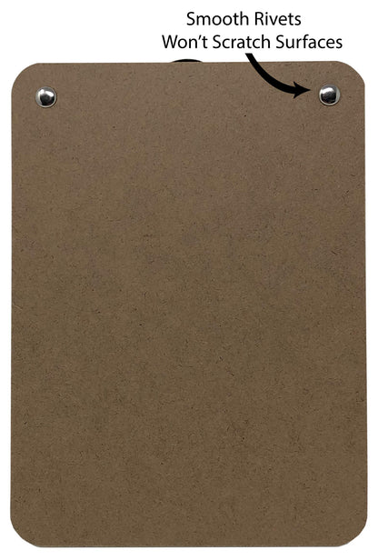 Trade Quest Mini Clipboard 5'' x 7'' Pen Holder Clip (Pack of 6) (Pen Included)
