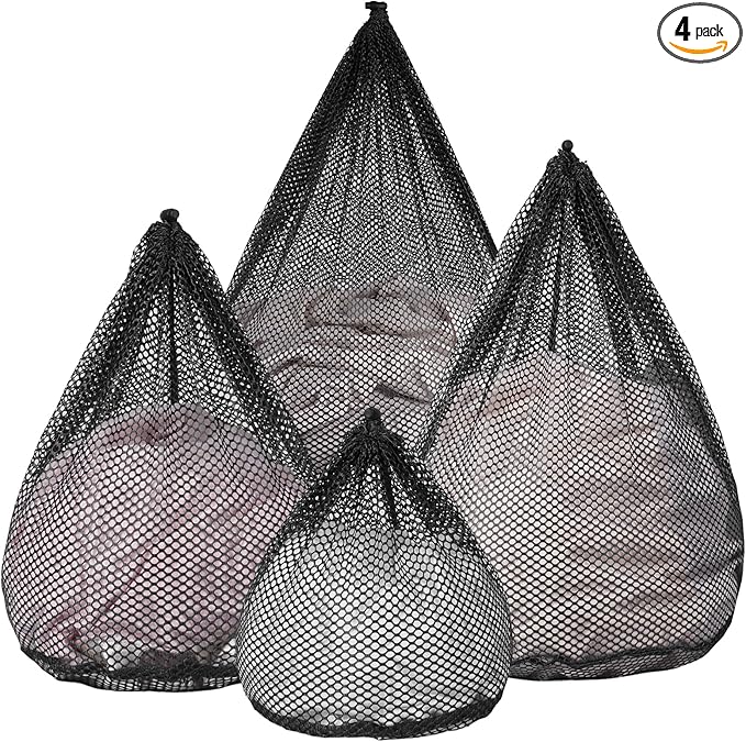 4Pcs Mesh Laundry Bags Washing Machine Mesh Wash Bags Jumbo