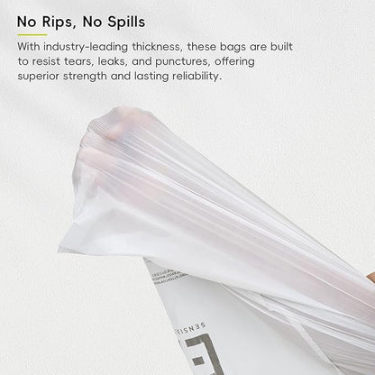 EKO 12.9 Gallon / 45-49 Liter, Extra-Strong Unscented Garbage Bags,