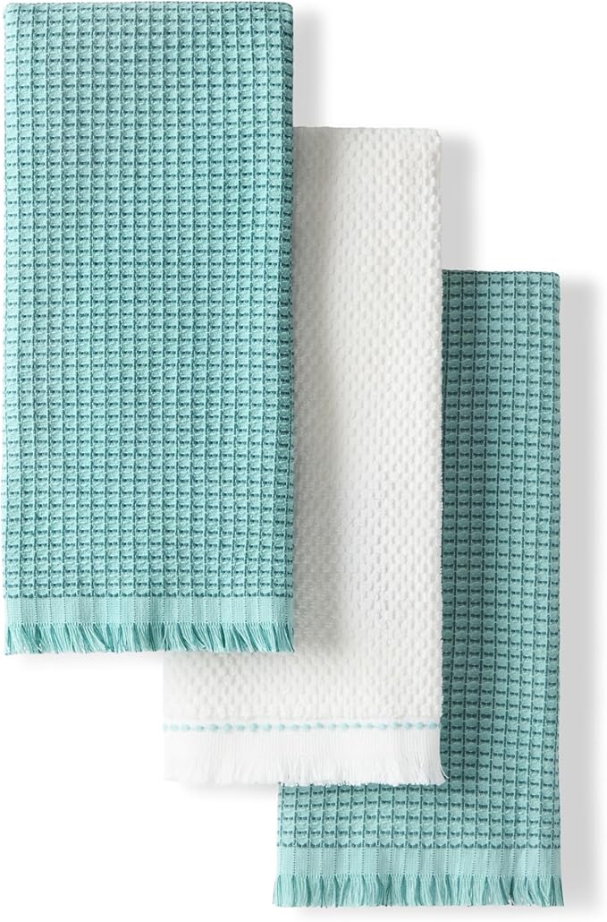 KitchenAid Gourmet Series Gridlines Kitchen Towels 3-Pack Set, 100% Cotton