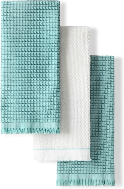 KitchenAid Gourmet Series Gridlines Kitchen Towels 3-Pack Set, 100% Cotton