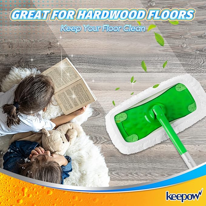 KEEPOW Reusable Dry Sweeping/Wet Mopping Cloths Compatible