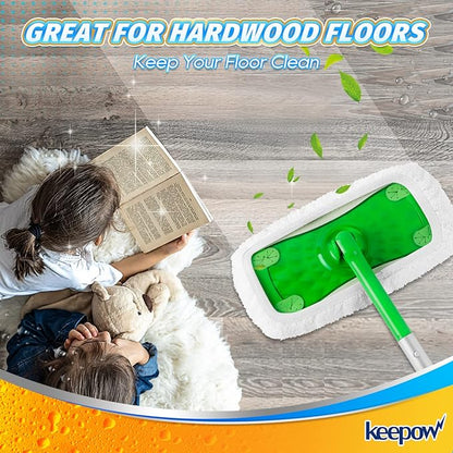 KEEPOW Reusable Dry Sweeping/Wet Mopping Cloths Compatible