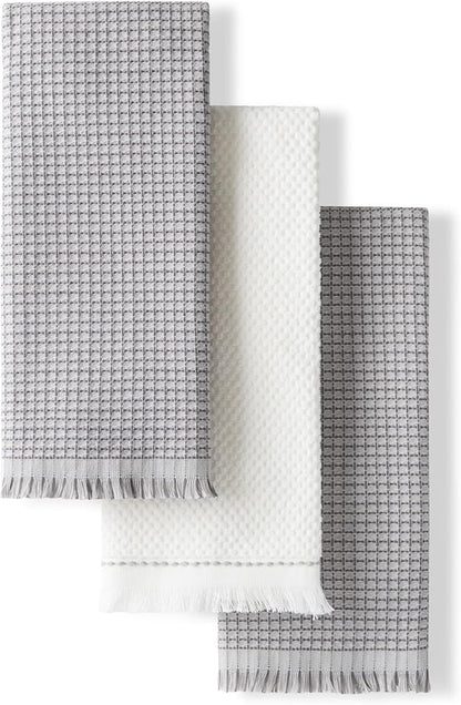 KitchenAid Gourmet Series Gridlines Kitchen Towels 3-Pack Set, 100% Cotton
