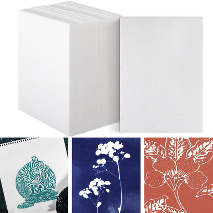 Pushglossy 60 Pcs Foam Printing Plates White Foam Sheets Craft Foam Sheet White Foam Board for Card Making, Crafting, DIY Project, Printing, Stamp, Classroom, Scrap Booking (6 x 9 x 0.05 Inches)