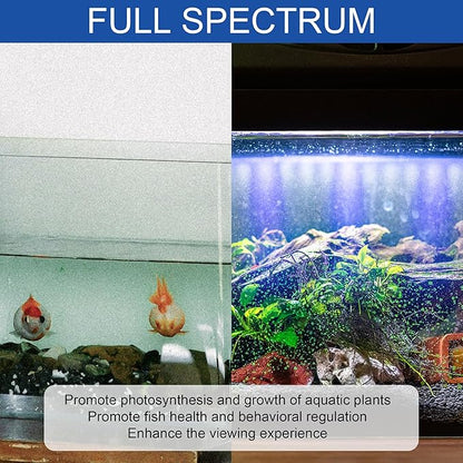 Led Aquarium Light, Full Spectrum Fish Tank Lights, 55/75 Gallon Freshwater Fishtank Hood Lighting for Grow Fish, Plants, Adjustable from 48 to 54 Inch