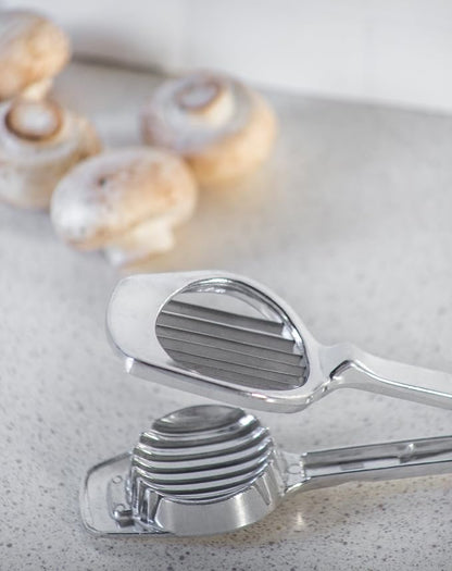 Fox Run Mushroom and Egg Slicer, Cast Aluminum,Silver